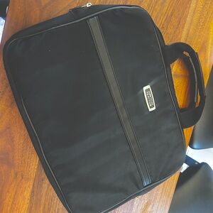 Kenneth Cole Black Laptop Bag with Minimalist Design
